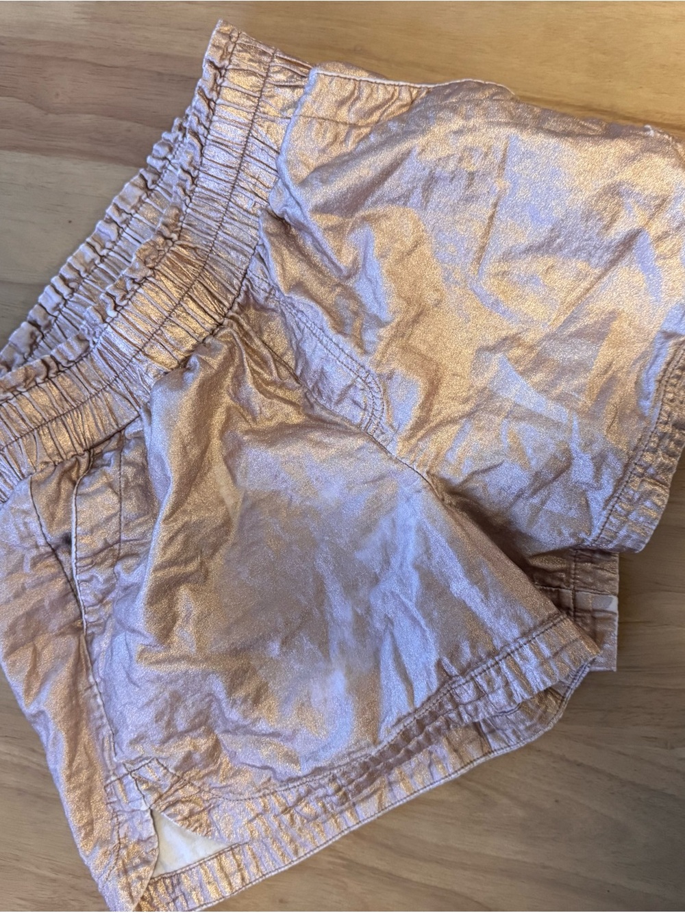 a new day Metallic Rose Elastic Waist Athletic Shorts